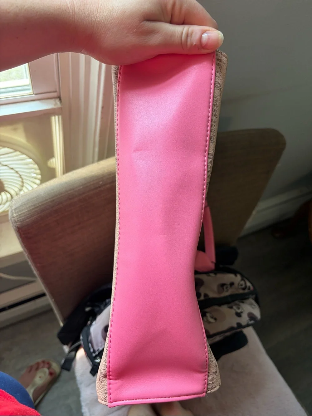 Juicy Couture Pink and Tan Logo Satchel